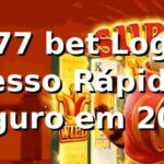 0077 bet Login: Acesso Rápido e Seguro em 2026 🔒